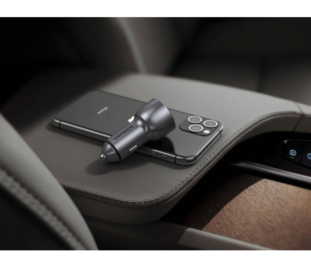 UGREEN Ładowarka samochodowa CD213 USB + USB-C 36W szara - 1488950 - zdjęcie 5
